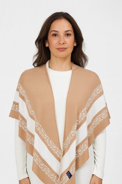 Sebir Moda Triangle Knitwear Shawl - Melted Design