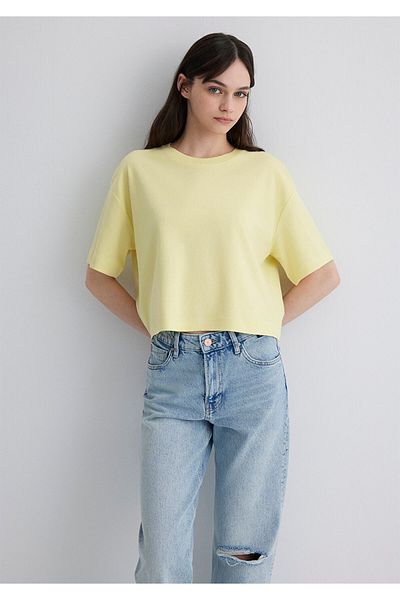 Mavi Sporty Lux Yellow T-Shirt Loose Fit / Loose Relaxed Cut 1613035 -71303