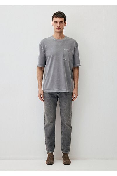 Mavi Grey T-Shirt with Pocket Detail Loose Fit / Loose Relaxed Fit 0612502 -70103