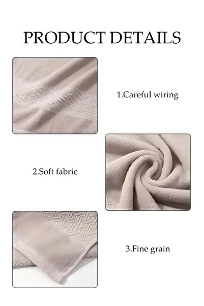 Generic Pure Cotton Bath Towel With Weave Pattern, Strong Absorbent And Breathable Bath Towe 70*140 Cm