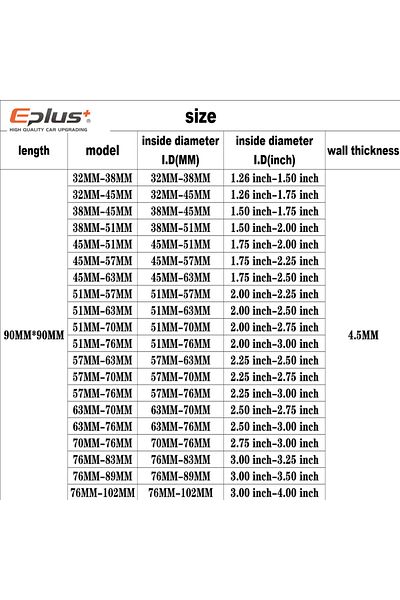 Choice 51mm-63mm Eplus Universal Silicone Tubing Hose 90 Degrees Big To Small Connector Car Intercooler Tur