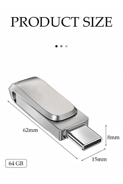 Generic Flash Drive, Usb 2.0 Pen Drive, Typec Dual Purpose Metal Memory Stick, 360° Rotatable, 512gb