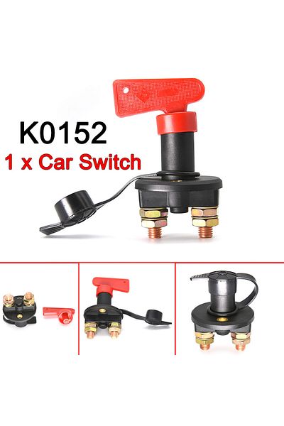 RYSJM K0152 Ad 12v Key Battery Isolator Disconnector Cut Off Main Kill Vehicle Modified Car Power Switch C