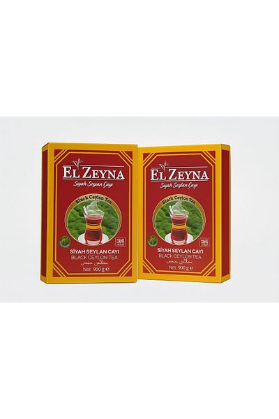 El Zeyna Gunpowder Tea 900g (2 Pcs) – Black Ceylon Tea (Gunpowder Ceylon Tea)