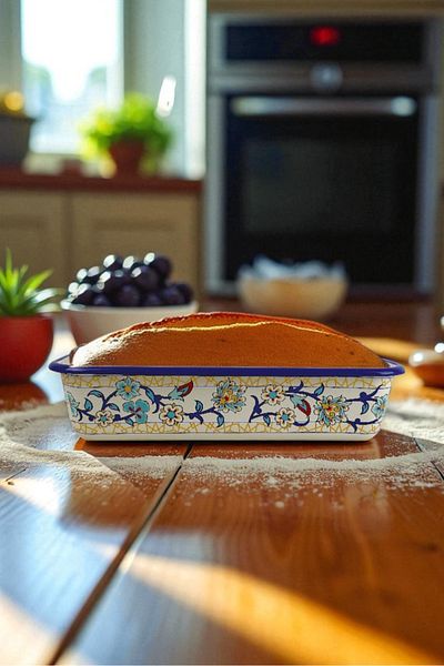 İnci Emaye 30/13 Enamel Baton Cake Bread Mold 1,7Lt Oven, Baking, Pastry, Dowry,