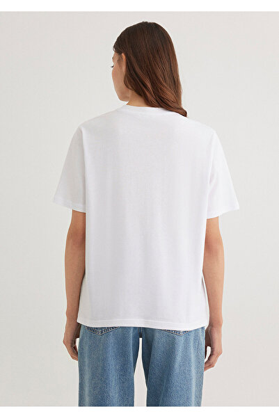 Mavi Λευκό μπλουζάκι με λογότυπο κανονική εφαρμογή / Regular Fit1612419-620