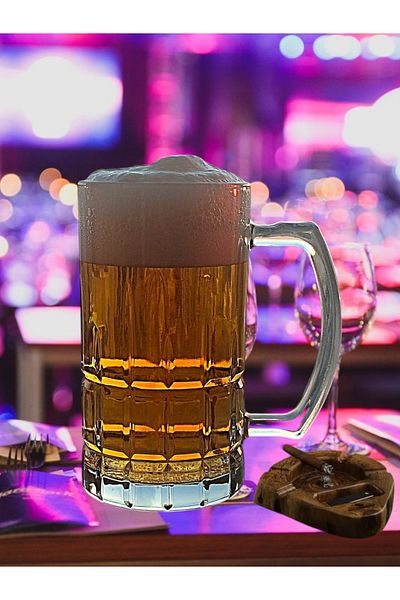 Paşabahçe 430 Cc-Ml.-6 Units-Argentina Pub Beer Glass with Handle.