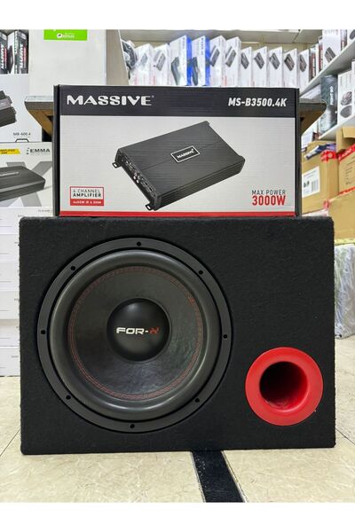 Massive Paket Ikili Set X-120 30cm Bass 1200wat 4kanallı Anfi 3000wat Uyumlu