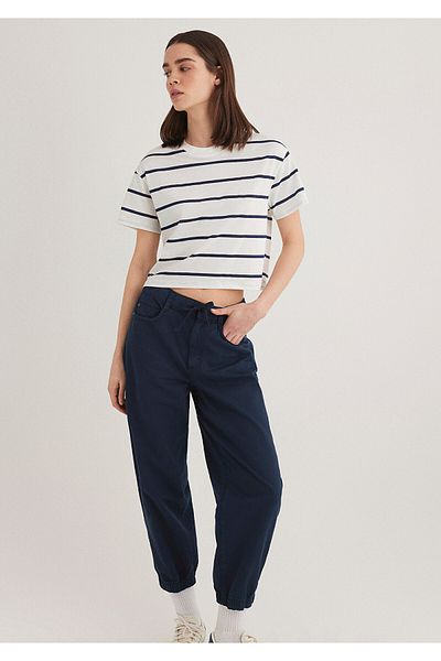 Mavi Tricou cu gât crew Crop / Croi scurt 1612260 -86694