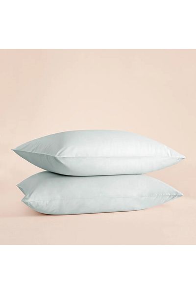 Penelope Față de pernă din 2 piese din bumbac 100% percale albastru - Seria Pure