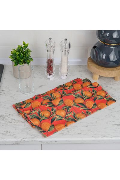 Evidea Soft Randig Kitchen Towel - Orange - 40X66 cm