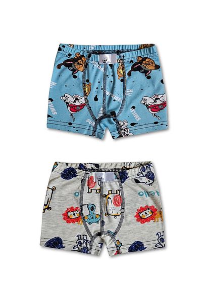 GizaKids Set de 6 lenjerie de corp boxer pentru băieți din bumbac cu modele mixte