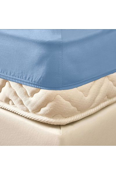 Evidea Soft Basic Double Fitted Sheet - Blue - 160X200 cm