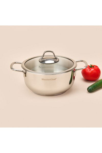 Masterchef Stainless Steel Pot - Gray - 20 cm