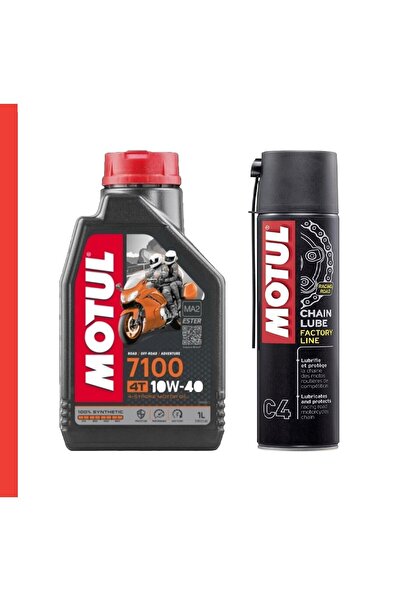 Motul C4 Zincir Yağlama Spreyi 400 ml 7100 10w-40 4t Motor Yağı 1 Litre | %10...