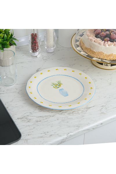 Evidea Kitchen Limecello Porcelain Serving Plate - Colored - 27 cm
