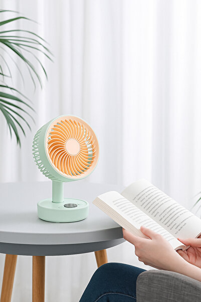 Fressi Deri Kulplu Taşınabilir Şarjlı El Ve Masaüstü Fan Soğutucu Pervane JAF17