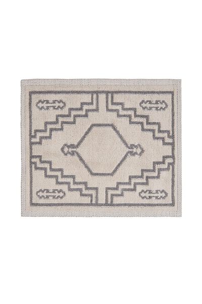 Evidea Soft Class 2 Bath Mat - Ecru / Gray - 60X100 cm + 50X60 cm