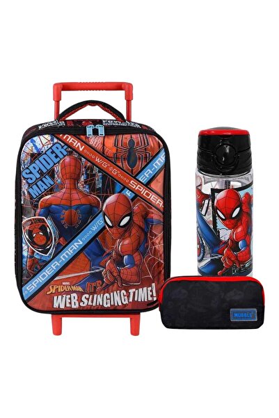 Marvel Lisanslı Çekçekli Anaokul Çantası , Muggle Çift Gözlü Kalem Çantası , Lisanslı Suluk Matara Hediye