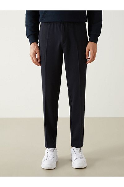 LC Waikiki Top de pijama pentru bărbați din bumbac pieptănat cu decolteu albastru