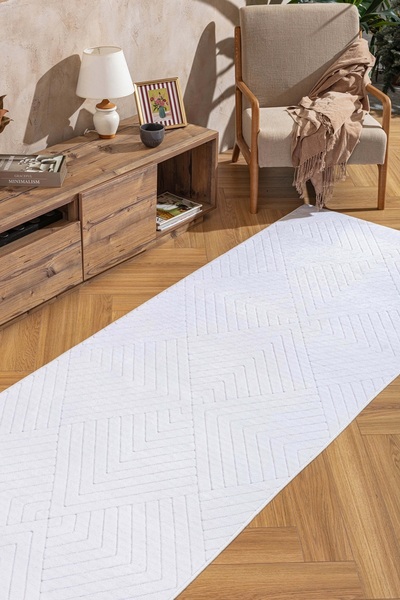 West Home Makinede yıkanabilir kaymaz taban premium kalite peluş mutfak halısı salon halısı ve yolluk