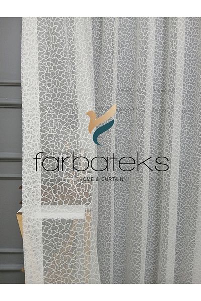 farbateks ستارة من التول ذات طبقتين بنمط الفهد الأبيض