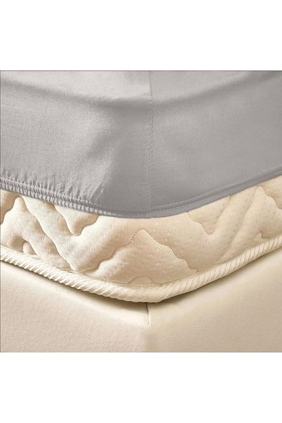 Evidea Soft Basic Double Fitted Sheet - Gray - 180X200 cm