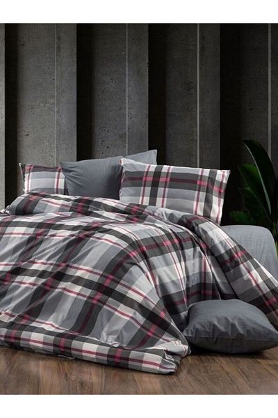 Faiend Cotton Double Duvet Cover Set with Fade-Resistant Anti-Fluffy Fitted Sheets