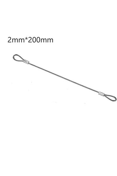 Choice 1pc-2mm Stainless Steel Safety Security Cable Wire Safe Sliver 20cmx2mm Stage Lights Rope Anti Detac