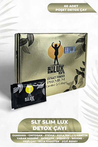 SLT SLIM LUX Limon Ekstraktlı Premium Detoks Bitki Çayı – 60 Süzen Poşet