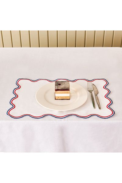 Evidea Soft Nonna American Service - Blue / Red - 30X50 cm