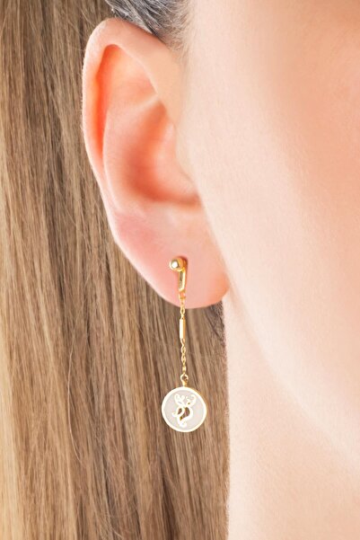 So CHIC... Mistik Göz 18 Ayar Sarı Altın Kaplama Gümüş Uğurlu So Chıc... Baykuş Küpe