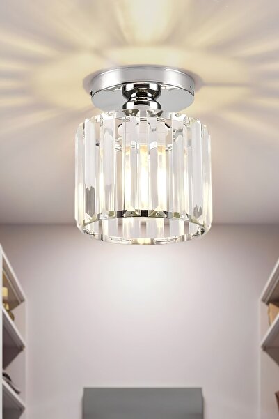 Luna Lighting Chiaro Forte Model Krom Renk Kaplama Kristal Taşlı Metal Gövde Luxury Serisi Modern Plafonyer Avize