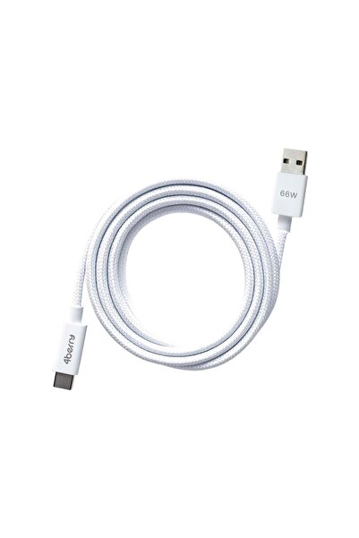 4 Berry USB-A to Type-C Örgülü Süper Hızlı 66W Şarj Kablosu ve Veri Kablosu B...