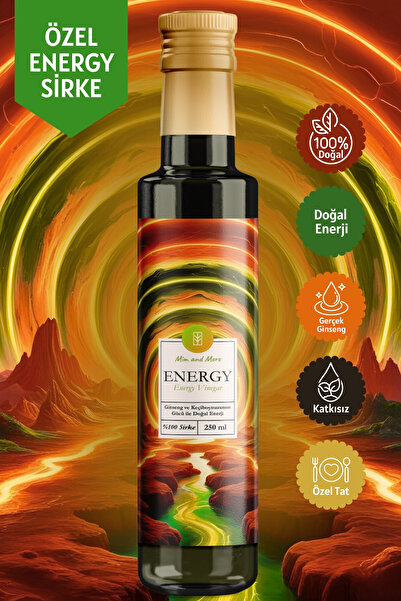 Mim and More Energy Sirke - Ginseng ve Keçiboynuzlu, %100 Doğal, Enerji Sirke...