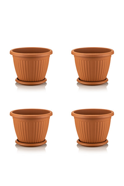 Hematorf Kemer Balkon Saksı 3 Litre - 4 Lü Set