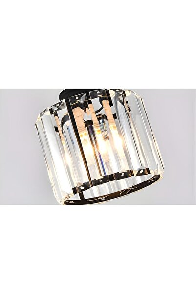 Luna Lighting Radiosa Model Siyah Renk Taşlı Dekoratif Salon Mutfak Yatak Odası Hol Antre Üçlü Sarkıt Avize