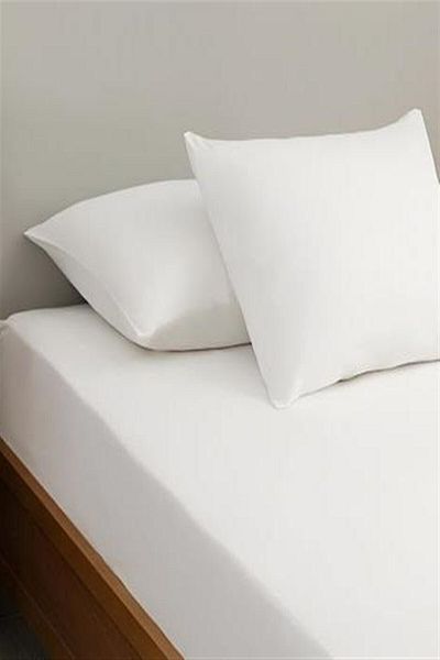 MORE HOME White Single Cotton Elastic Pillow Case
