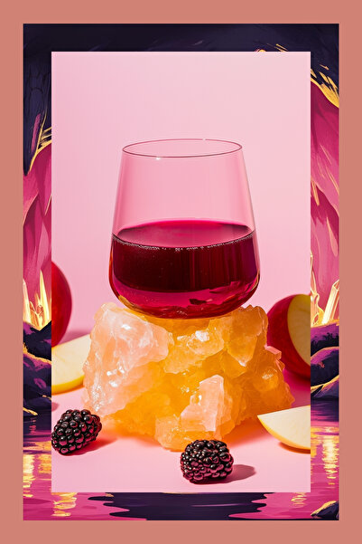 Mim and More Hormone Sirke – Nar, Elma ve Böğürtlen Özlü, %100 Doğal, Katkısız Sirke, 250 ml