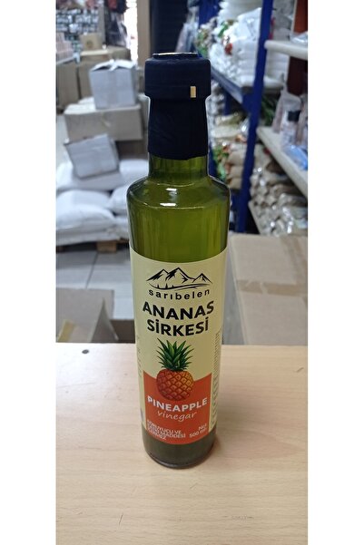 sarıbelen Ananas Sirkesi 500 ml Doğal Ve Katkısız - Yağ Yakımını Destekler - Fermente Meyve Sirkesi
