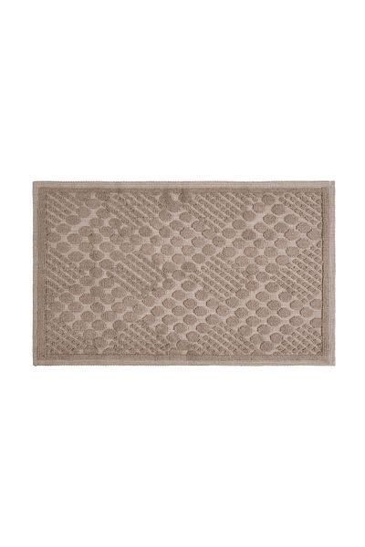 Evidea Soft Kağan 2-Piece Bath Mat - Beige - 60X100 cm + 50X60 cm