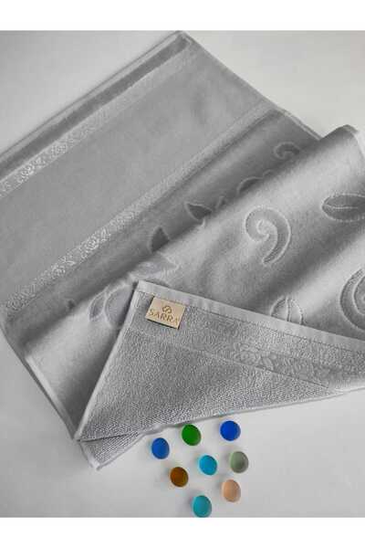 sarra 50x90 см ЕТАМІН З ШИТИМИ РУШНИКАМИ - СІРИЙ