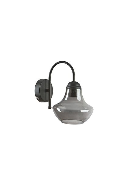 Modavize Fora Retro Rustic Black Color Living Room - Kitchen - Cafe Smoked Glass Sconce