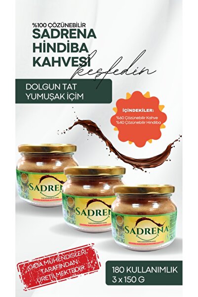 Sadrena Hindiba Kahvesi 3 Aylık (180 Kullanım) 3X150 gr (Net)