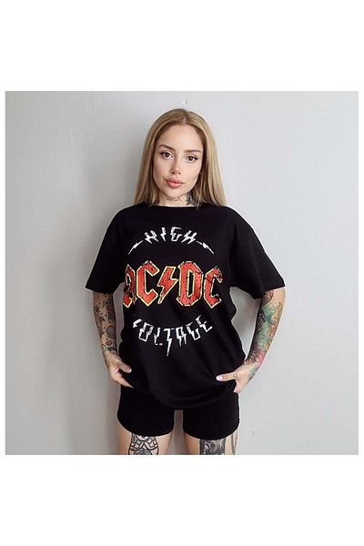 Köstebek Μπλουζάκι Ac/dc High Voltage Μαύρο Unisex