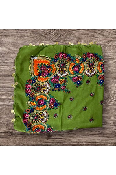 MODA YÖRESEL PULLU HAMAVİ ŞAL