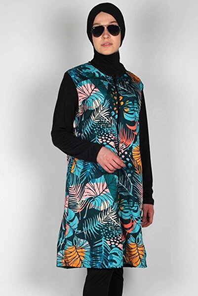 Tıklaalbeni Doğa Serisi Paraşüt Muhafazakar Tesettürlü Mayo, / Veros Sl1009