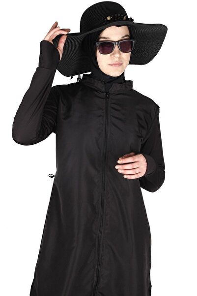 Tıklaalbeni VRS1038 Siyah Tesettür Mayo Üstü