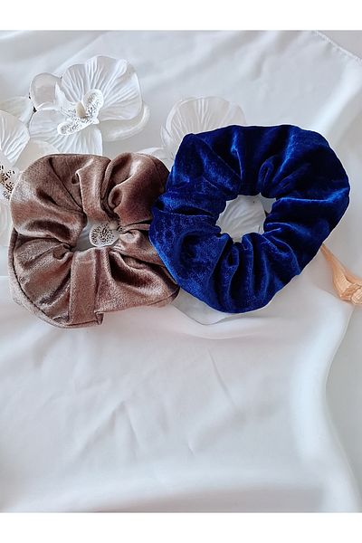 İPAR AKSESUAR Pack of 2 Small Velvet Elastic Buckles