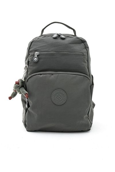 Sanmorris Unisex Crinkle ύφασμα - Αδιάβροχο, πολλαπλών τμημάτων, μεσαίου μεγέθους, σκούρο γκρι σχολείο φορητού υπολογιστή και σακίδιο πλάτης